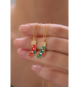 925 Ayar Gümüş Noel Charm Kolye