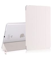 iPad 2 3 4 Kılıf PU Deri Smart Standlı Case A1395 A1396 A1397 A1416 A1430 A1403  (Beyaz)