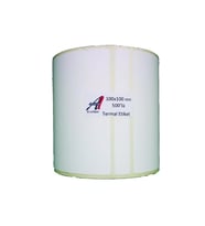 Kirtasiyejet Etiket Termal Etiket 100 x 100 mm 25,000 Adet Termal Barkod Etiketi 500 Sarımlı 50 Rulo