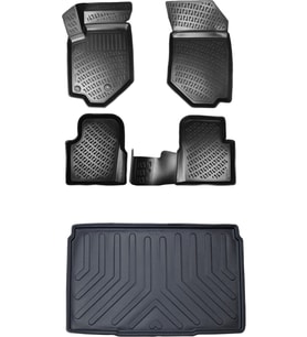 Rizline Peugeot 208 2020 Sonrası Uyumlu 3D Havuzlu Paspas  + Bagaj Havuzu Set