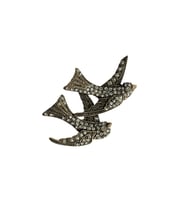Aşina Gümüş - Elmas Montür Swarovski Kuş Broş Sevgiliye Hediye