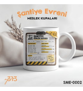 Komik Şantiye Kupası – Şantiye Günlük Raporu Baskılı Seramik Kupa