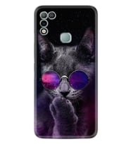 Infınıx Hot 10 Play Kılıf Silikon Desen Özel Seri Carisma Cat 1607