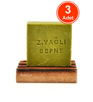 Zeytinyağlı Defne Sabunu El Yapımı Doğal 120 G x 3 Adet