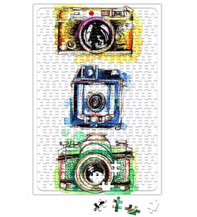 Watercolor Camera Puzzle 240 Parça Yapboz