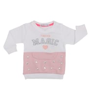Peri Masalı Kız Bebek Magic Tek Body  6-18 Ay Ekru (Ekru-Pembe)