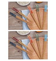 5 li Set Bambu Çin Çubuğu Chopstick Yıkanabilir ve Kullanılabilir