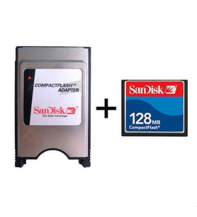 SANDİSK 128 MB COMPACT FLASH HAFIZA KARTI+COMPACT FLASH ADATÖR