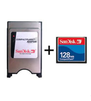 SANDİSK 128 MB COMPACT FLASH HAFIZA KARTI+COMPACT FLASH ADATÖR