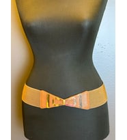 ÇELİK FİYONK TOKALI LASTİKLİ KADIN KEMER 75X6 CM (Taba)