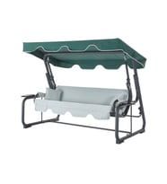 Rubus 4 Kişilik Bahçe Balkon Teras Salıncağı - Yeşil Çizgili