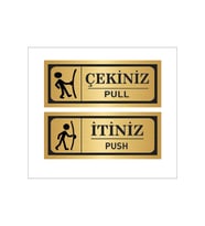 İTİNİZ ÇEKİNİZ LOGOLU GOLD RENK METAL ETİKET