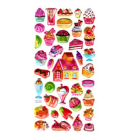 Sticker Kabartmalı Stiker Defter, Planlayıcı Etiket (limlra-041) - 17X9 cm - Şeker Pasta Cupcake