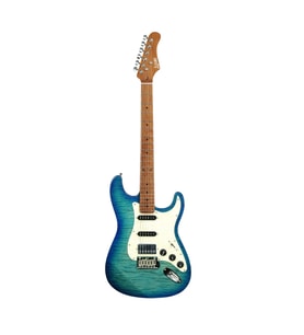 LUXARS S-G25 SBL STRATOCASTER TİPİ ELEKTRO GİTAR SPALTED BLUE