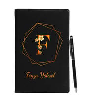 Kişiye Özel Siyah Defter Kalem Seti