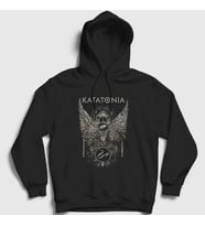 Presmono Unisex Siyah Temple Katatonia Kapüşonlu Sweatshirt 90810tt