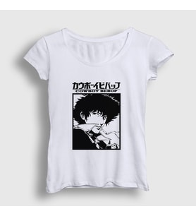 Presmono Kadın Beyaz Poster Anime Cowboy Bebop T-Shirt 492628tt