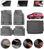 Renault Clio 4 Sport-Tourer 2012-2019 Uyumlu Paspas Araca Özel Bagaj Havuzu MBS Gri