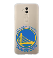 Huawei Mate 20 Lite Uyumlu Kapak Golden State Warriors Tasarımlı Şeffaf Silikon Kılıf