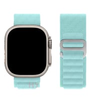 Apple Watch 10/11 42mm-38/40/41mm Kordon Naylon Mountain Band 74 2/3/4/5/6/se/7/ (Turkuaz)