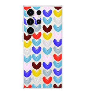 PrintiFy Samsung Galaxy S24 Ultra ile Uyumlu 1mm Slim Fit Water Color 1 Baskılı Şeffaf  Kılıf