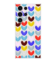 PrintiFy Samsung Galaxy S24 Ultra ile Uyumlu 1mm Slim Fit Water Color 1 Baskılı Şeffaf  Kılıf