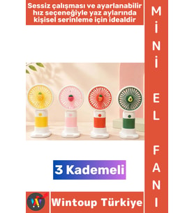 #Vantilatör Gündelik Çanta Boy Seyahat Tipi Kompakt Taşınabilir Hafif Sessiz Çalışma Ev Ofis Yaz Ser