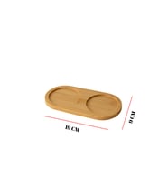 Bambu Yağdanlık Altlığı Çift Yuvalı 9x19 Cm