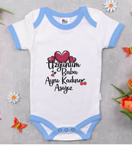 BK Kids Aynı Kadına Aşığız Tasarımlı Mavi Bebek Body Zıbın-2