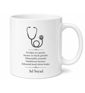 Meslek Temalı Kişiye Özel Kupa Bardak Hediye İsimli Baskılı Porselen Mug