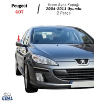 Peugeot 407 Krom Ayna Kapağı 2 Parça 2005 Üzeri P. Çelik