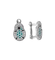 925 Ayar Gümüş Kampumbağa Küpe - K010101