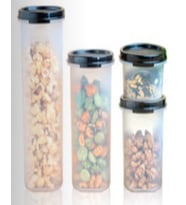 Tupperware  Yuvarlak Siyah 4lü Set ESC