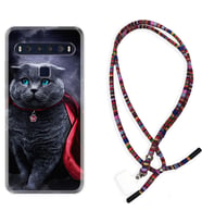 TCL 10L 10 Plus 10SE 20E 20SE 30 L7 Kılıf Boyun Asklı Rasta Silikon Super Cat 1666