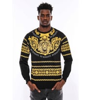 Siyah Bisiklet Yaka Baskılı Sweatshirt - Wessi