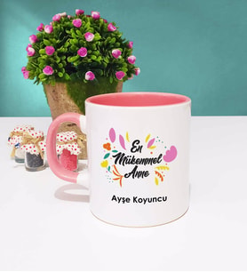 Anneler Günü Hediyesi Anneye Hediye - 3 - Kupa Bardak Pembe