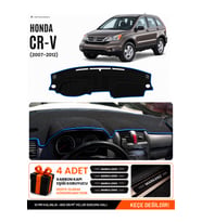 HONDA CR-V (2007-2012) Uyumlu Torpido Örtüsü Torpido Kılıfı - Siyah Mavi