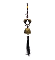 Çin Feng Shui Şans ve Bereket Metal Koi Balık Çan 35 cm (Karışık)