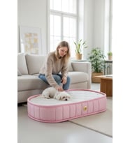 Pembe Oval Pet Yatak, Rahat ve Orta Sert Uyku Yatağı