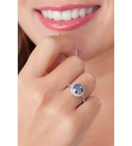 Mistik Topaz Modern Gümüş Yüzük Model