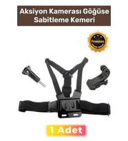 Premium Ayarlanabilir Spor Video Macera Etkinlik Aksiyon Kamerası Göğüse Sabitleme Kemeri