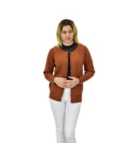 Kadın Triko Spor Hırka BGL-ST04086 (Taba)