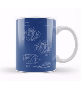 Rock Em Sock Em Robots Game Patent Blueprint Glass Kupa Bardak Porselen