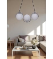 ZOE 3 LÜ GRİ BEYAZ CAMLI SARKIT