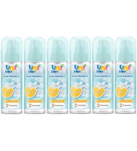 Uni Baby Bebek Kolonyası 150ML Nemlendiricili/Çiçeksi Ferahlık (6 Lı Set)