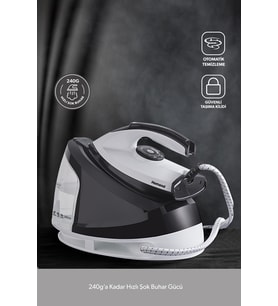 Steamwork 1167H Buhar Kazanlı Ütü Siyah Beyaz 2400 W