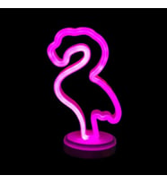Neon Işıklı Flamingo Masa Gece Lambası