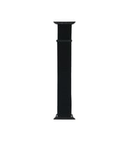 Apple Watch 7 41mm Uyumlu Kordon Hasır Örgü Kumaş Band-03 Strap Kayış (K.Siyah)