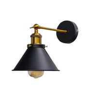 Mylights Vintage Aplik Aplik Duvar Lambası 18cm Siyah