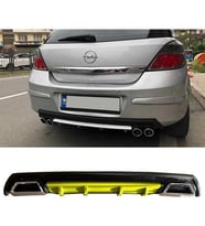 Opel Astra H Sarı Difüzör Çiftli Kare Egzoz Görünümlü D Tip Difizör 2004 - 2009